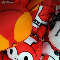 Squishy Red Jolly Bee Food Mascot Plush Keychain