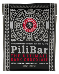 Single Bar PiliBar The Ultimate Keto/Paleo/Vegan Dark Chocolate with 3/ grams of Coconut Sugar