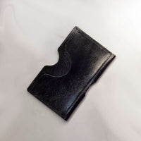 Handmade Leather Passport Sleeve, Black Full Grain Travel Wallet for European USA Canadian International, Italian Leather Passport Case