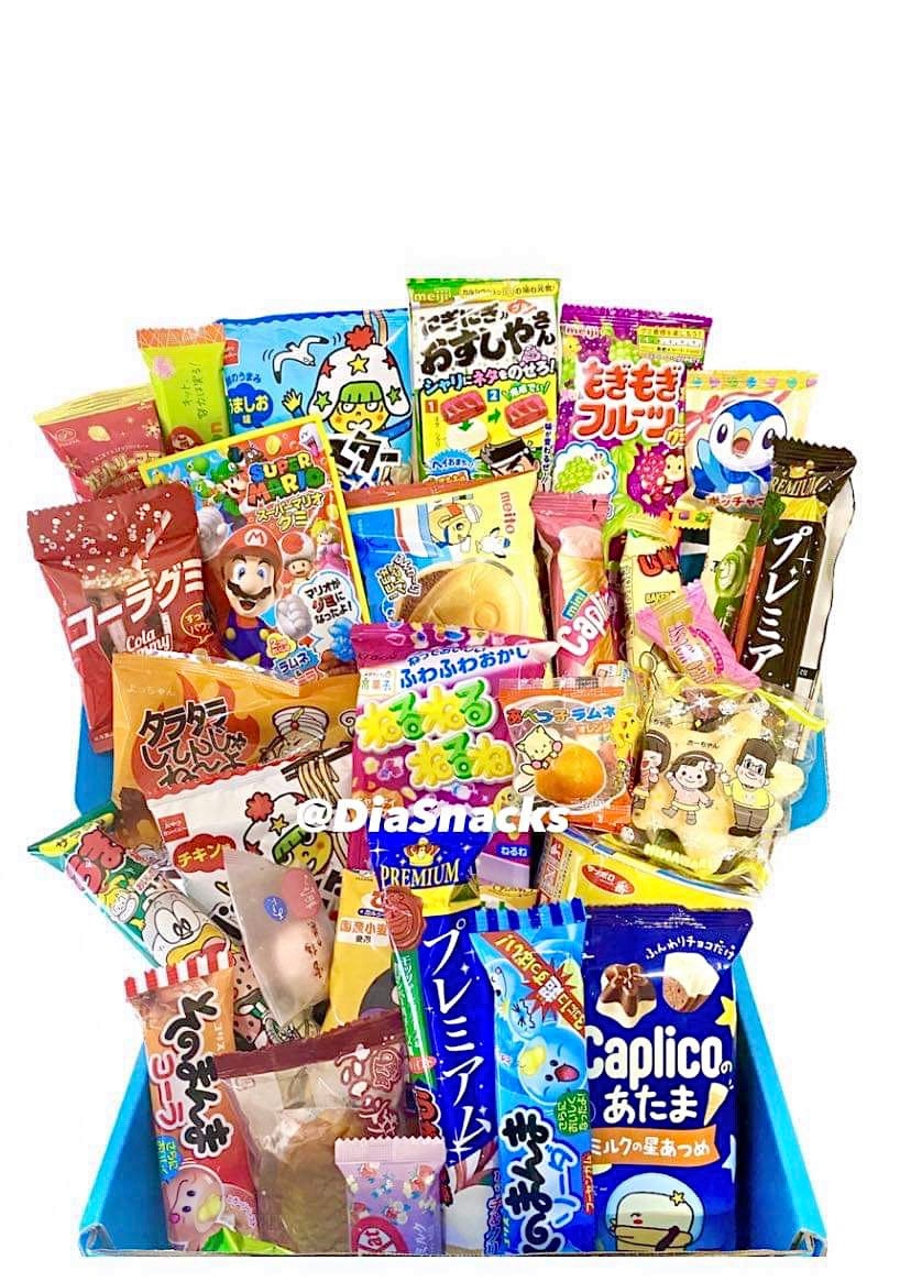 50pcs Exotic Japanese Asian Snack Box Dagashi Ramen Candy Box + Drinks Korean Snacks Mochi and Ramunes