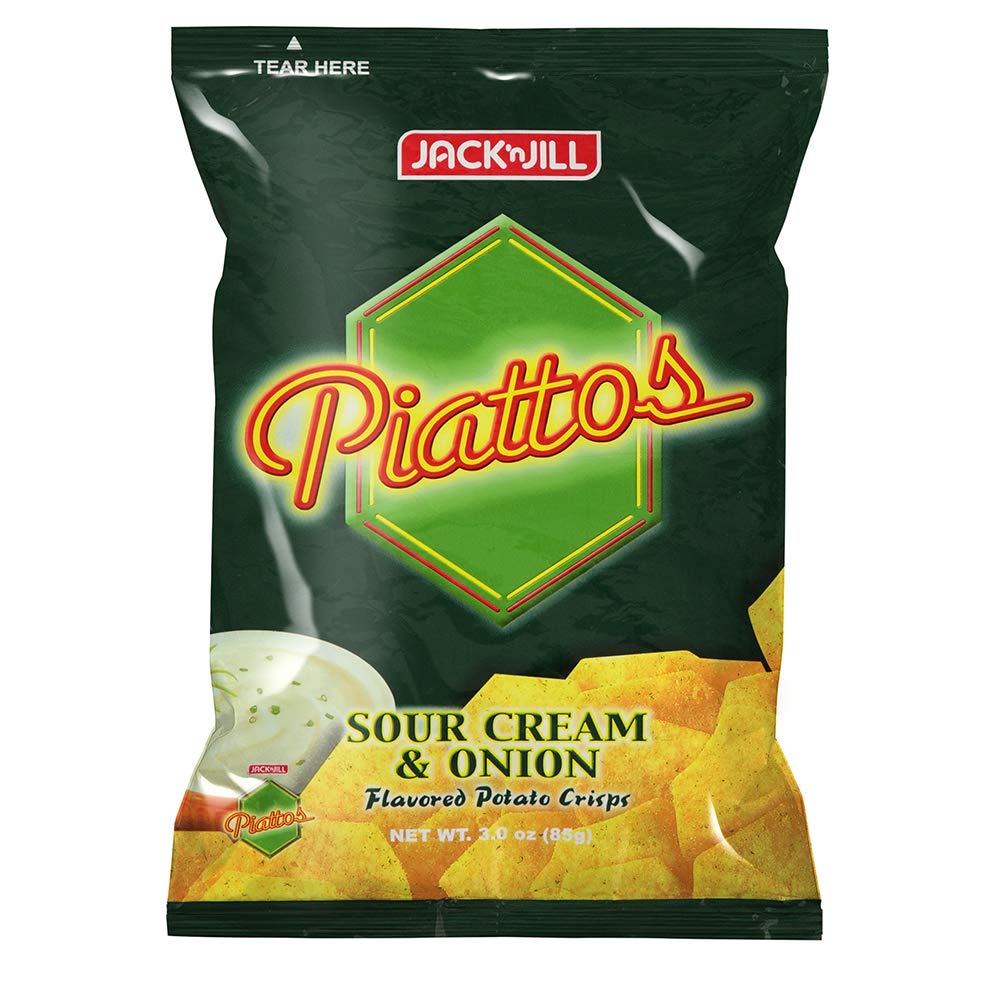 Jack 'n Jill Piattos - Sour Cream & Onion Flavored Potato Crisps