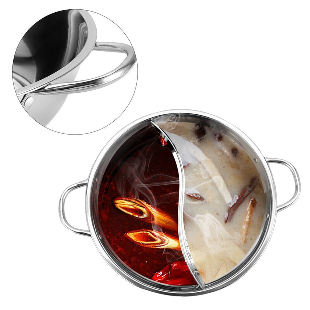 Stainless Steel Dual Section Hot Pot