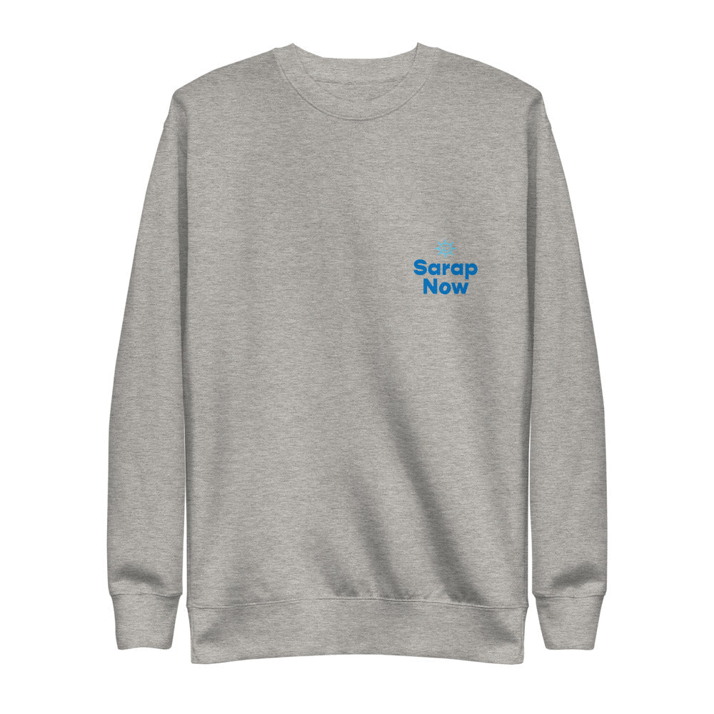 Carbon Grey / S Sarap Now Sun Logo Unisex Fleece Pullover