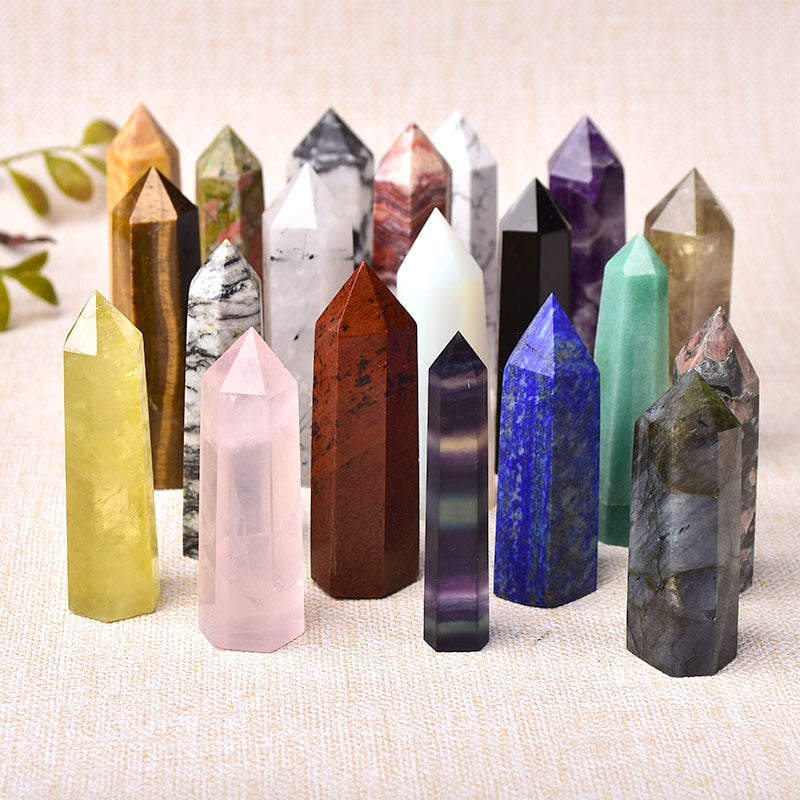 Natural Energy Crystal Wand Point Tower 70-80mm