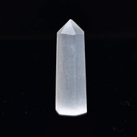 Selenite / 70-80mm Natural Energy Crystal Wand Point Tower 70-80mm