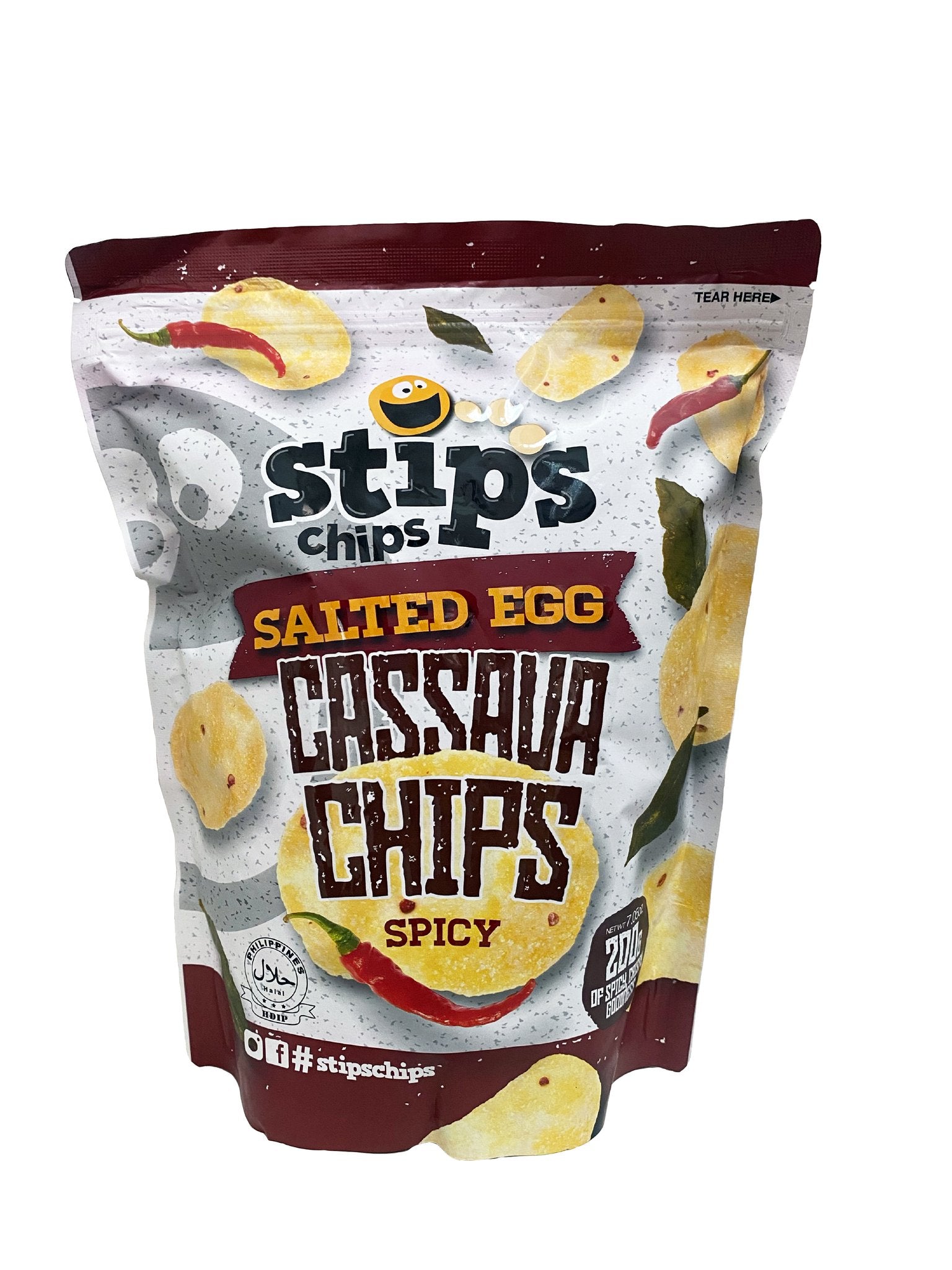 Stips Salted Egg Cassava Chips - Spicy - Sarap Now