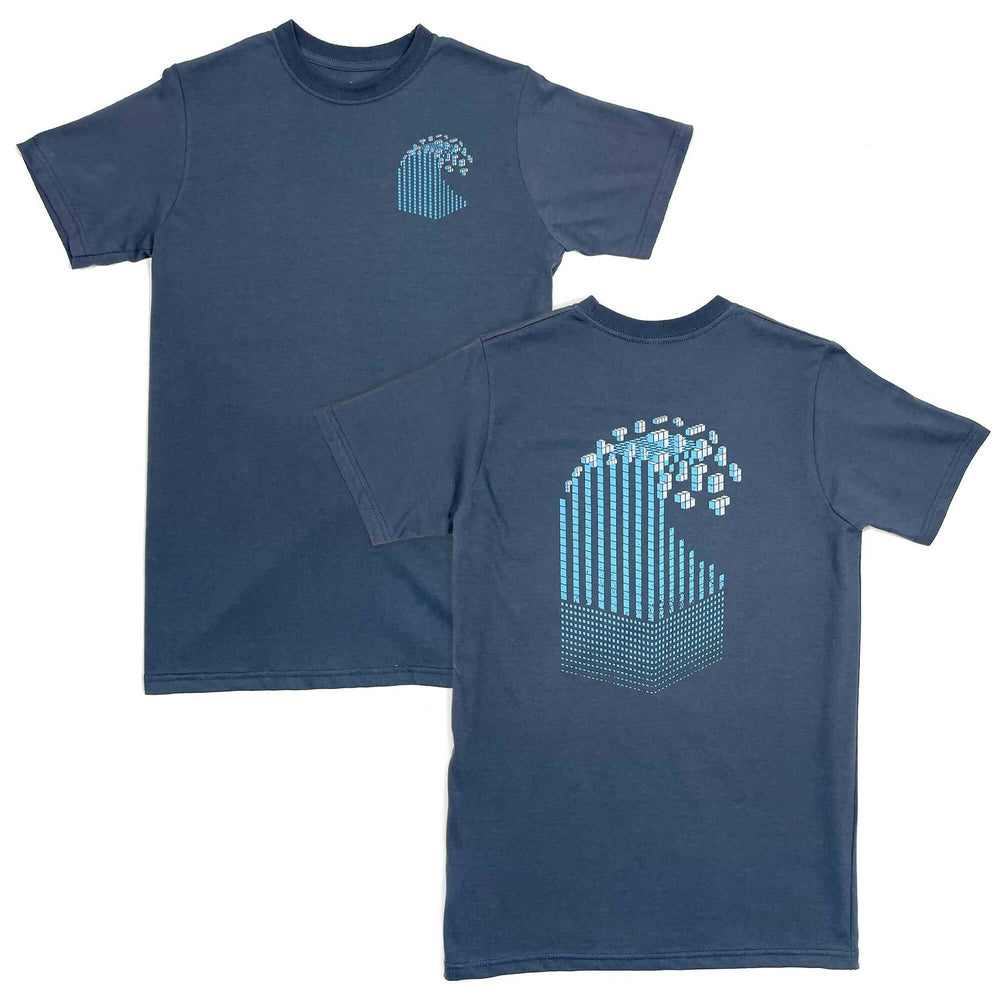 Navy Blue / S TETRA WAVE - Sustainable Graphic T-shirt