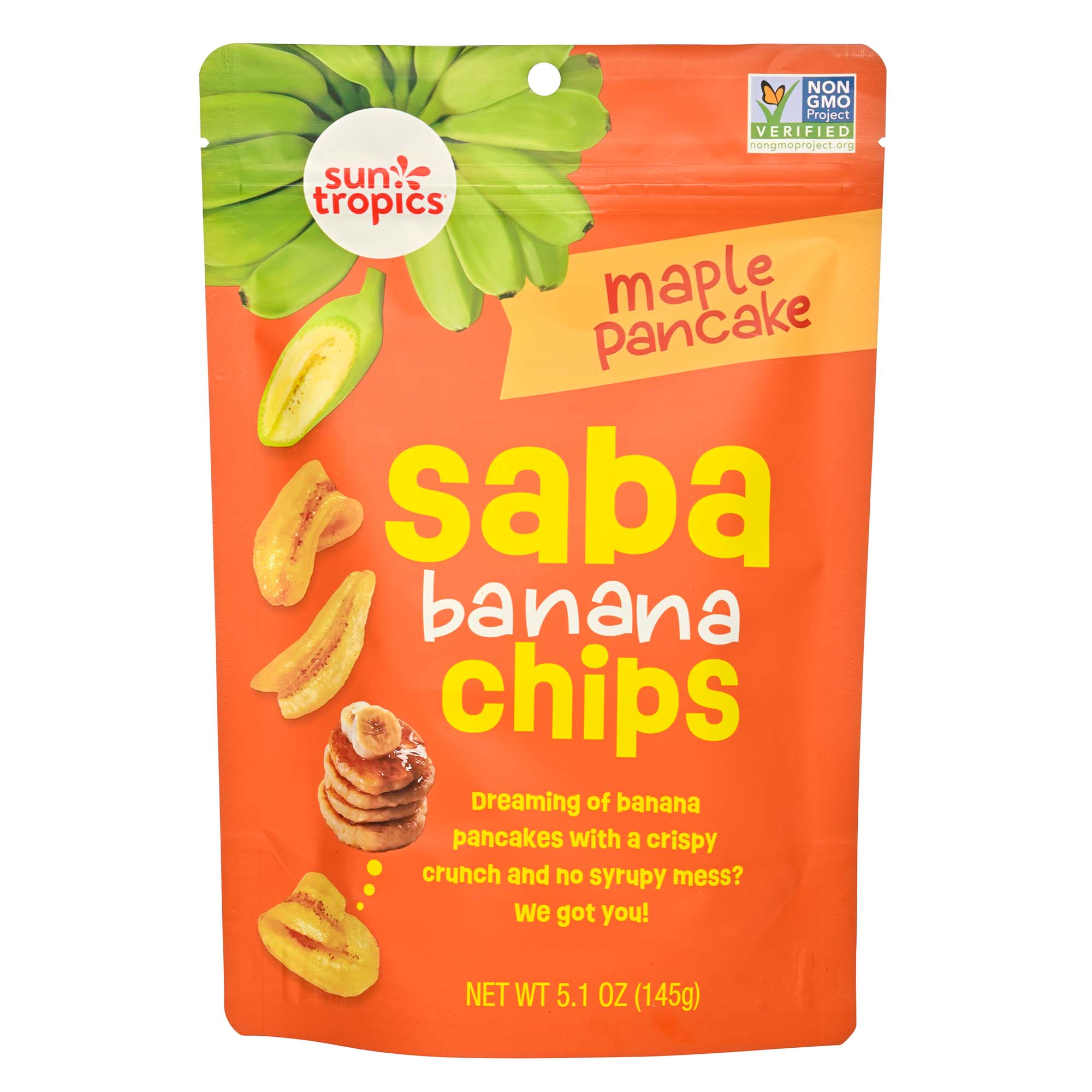 Sun Tropics Saba Banana Chips - Maple Pancake