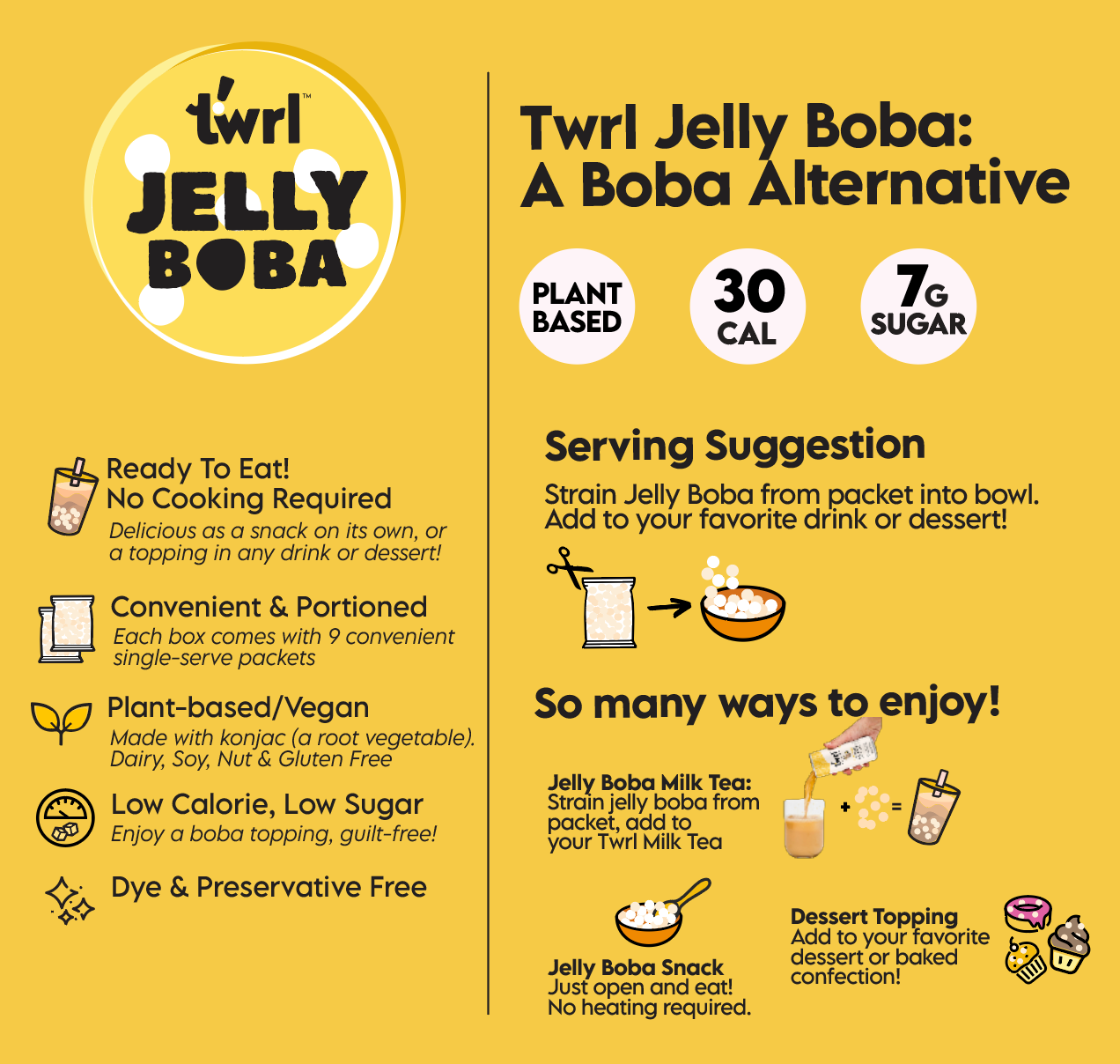 Twrl Milk Tea Jelly Boba 9-Pack