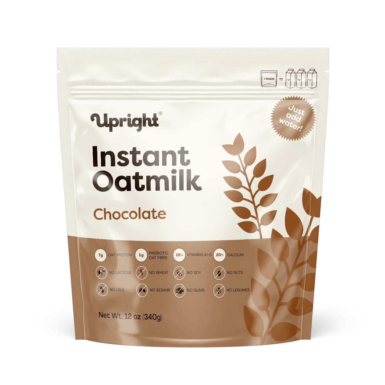 1 Pouch Upright High-Protein Instant Oatmilk - Chocolate (Bulk Format)