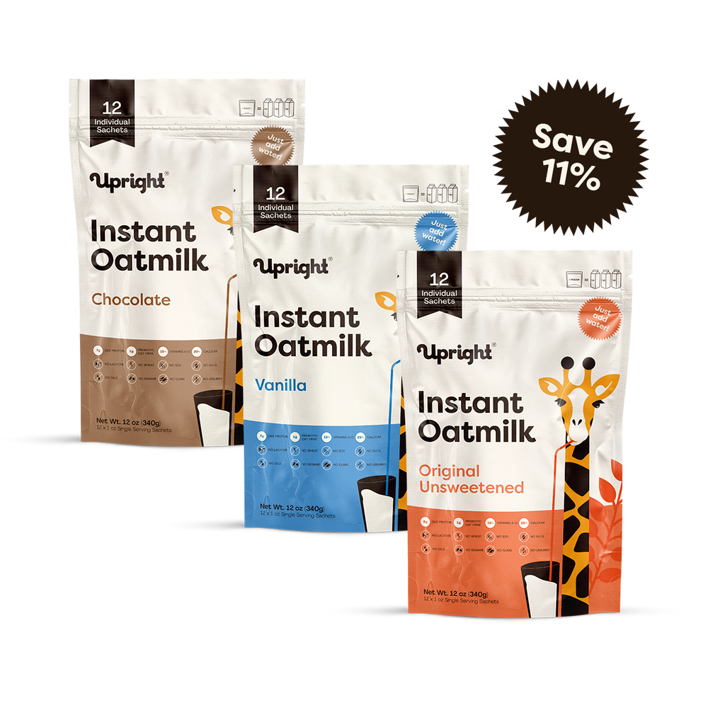 3 Pack Upright High-Protein Instant Oatmilk - Variety 3 Pack (Single Serving Format)