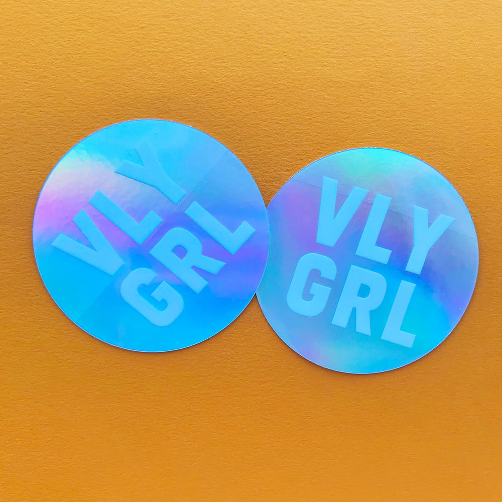 VLY GRL Logo Sticker - Holographic
