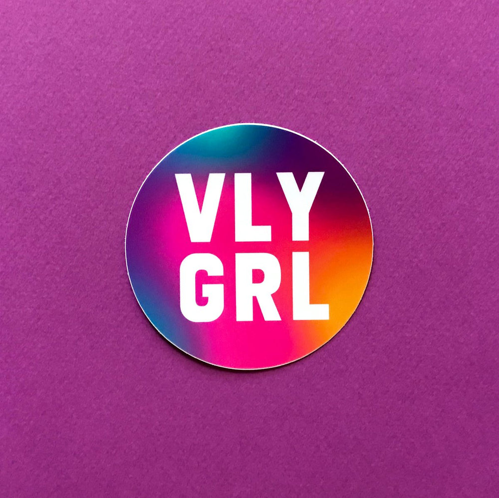 VLY GRL Logo Sticker - Rainbow