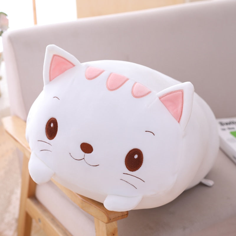 20cm white cat Cute Animal Plush Pillows