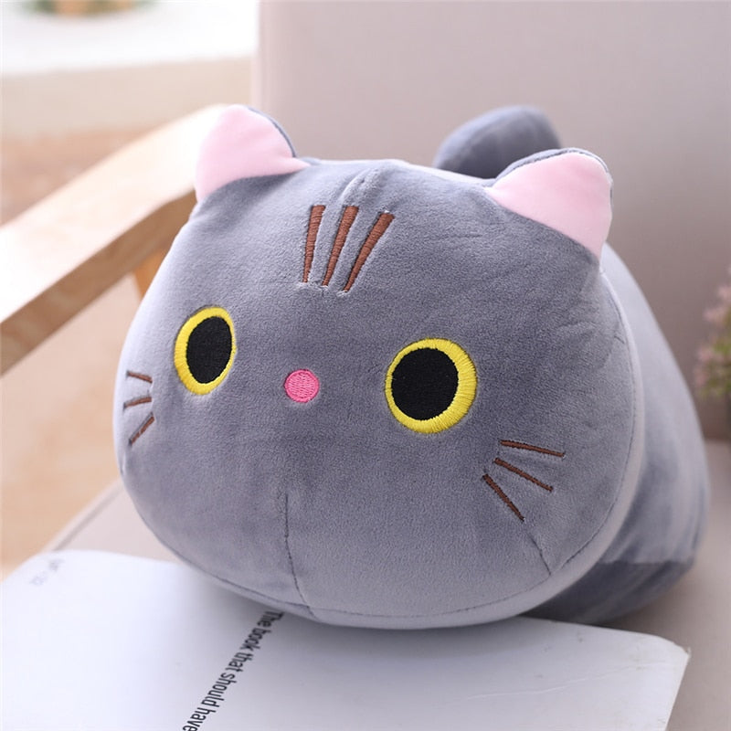 25cm grey cat Cute Animal Plush Pillows