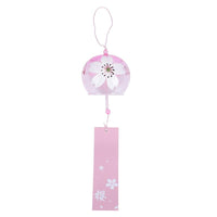 Pink/Lavendar Sakura Style Glass Wind Chimes