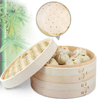 10/15/20cm Bamboo Steamer with Lid