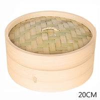 20cm 10/15/20cm Bamboo Steamer with Lid