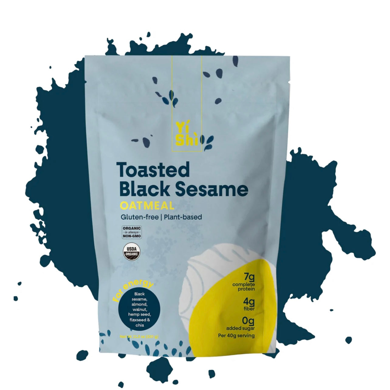Yishi Foods Toasted Black Sesame Oatmeal